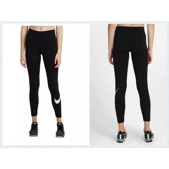Nike Pants - Nike NWT Sportswear Essential Women's Mid-Rise Swoosh Leggings sz Small Black